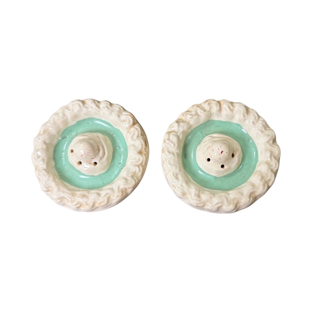 Vintage Handmade Ceramic Salt Pepper Shakers Cute Foodie Kitchen Novelty Set - Picture 2 of 4